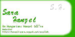 sara hanzel business card